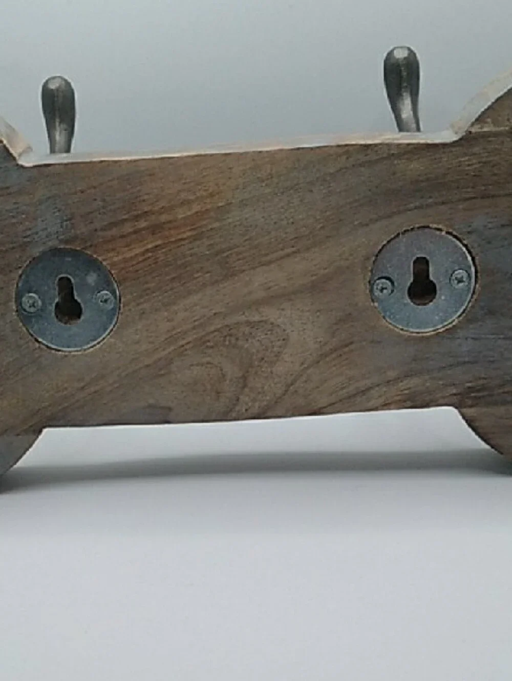 Wood Bone-Shaped Wall Hook Rack - Decorative Coat & Leash Holder (B7)